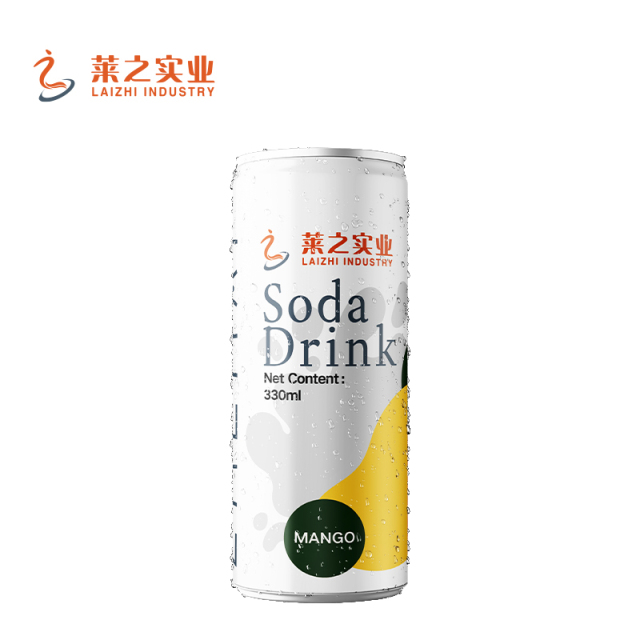 LaiZhi 330ml Soda Water Green Date Flavor Sleek Can