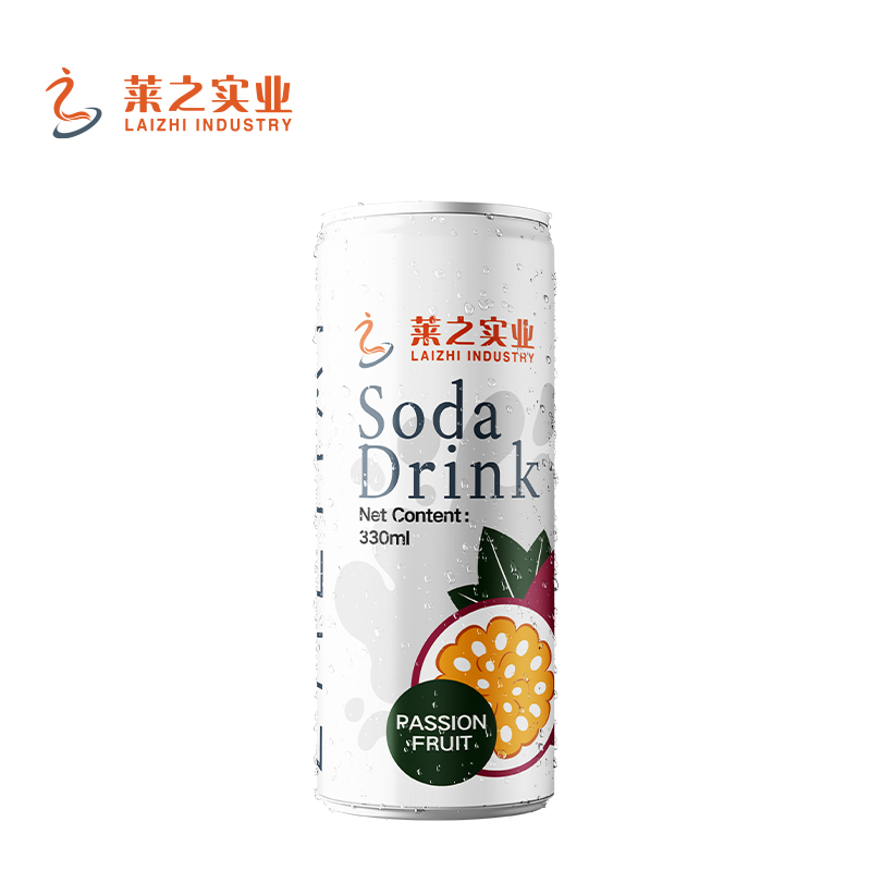 LaiZhi 330ml Soda Water Papaya Flavor Sleek Can