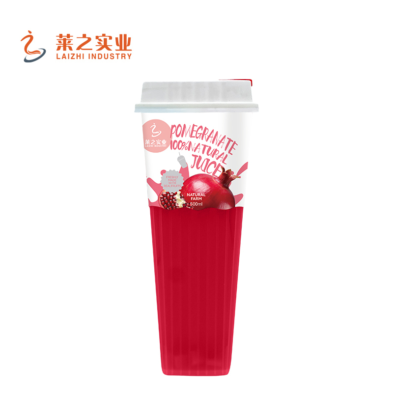 Pomegranate Juice Drink with Pulp 550ml Cup | Jelly Fruit Beverage OEM Manufacturer