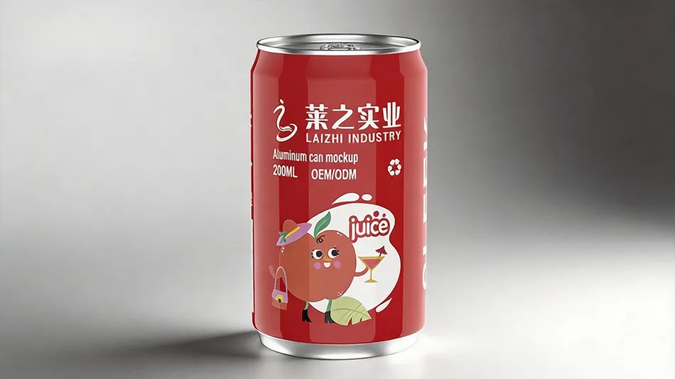 NFC apple juice 200ml aluminum can not from concentrate beverage