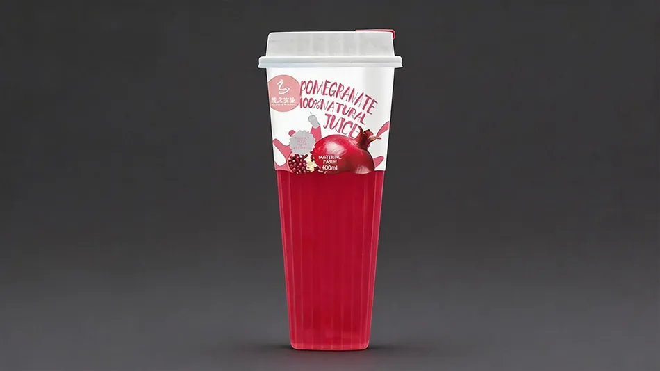 pomegranate juice drink with pulp 550ml plastic cup jelly beverage