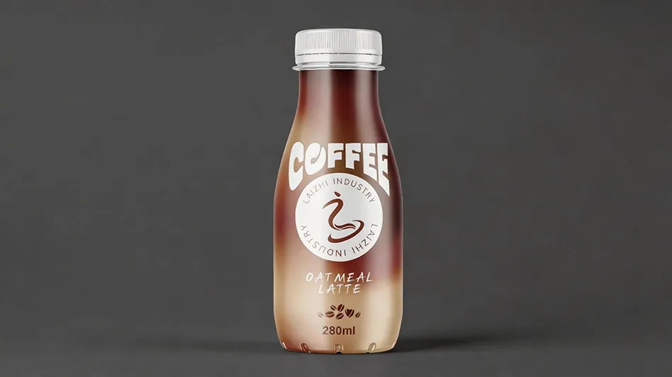 Premium oat latte coffee served chilled, dairy-free RTD beverage