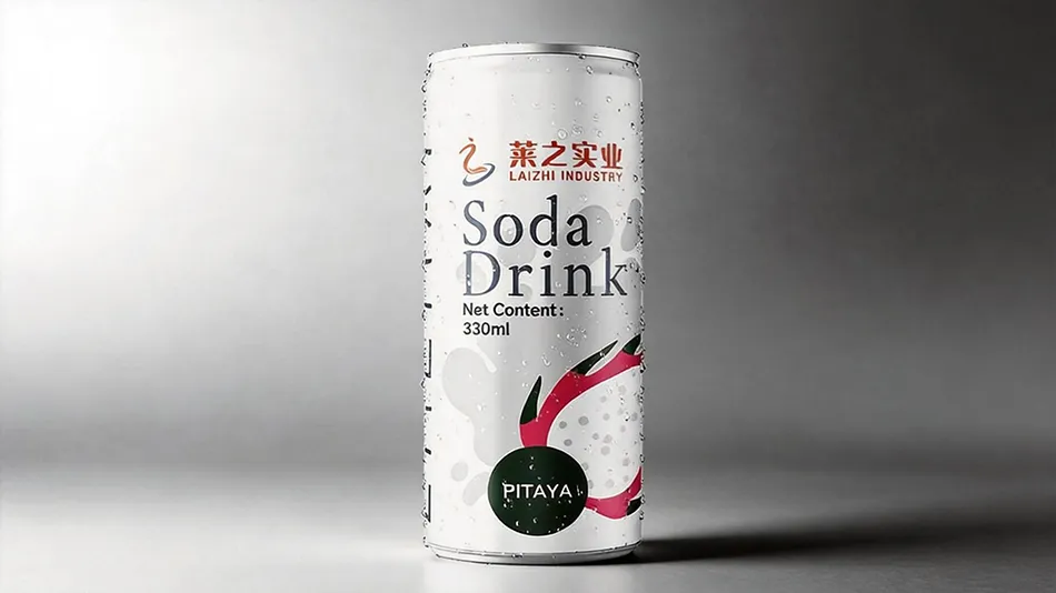 330ml dragon fruit soda for premium private label retail