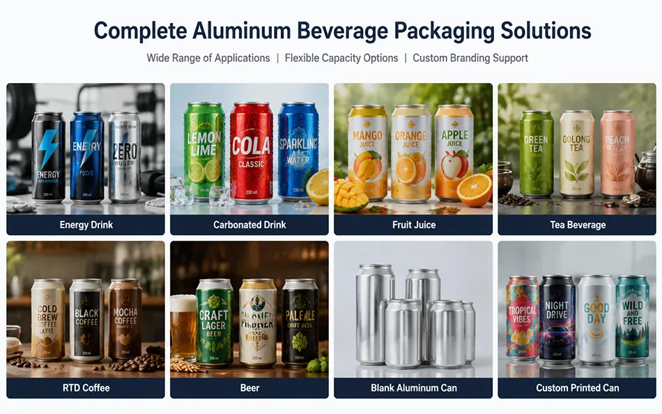 LaiZhi beverage and aluminum can portfolio for OEM and private label projects