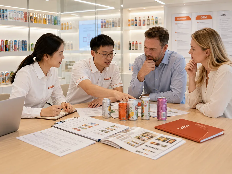 Laizhi beverage project team meeting international industry partners