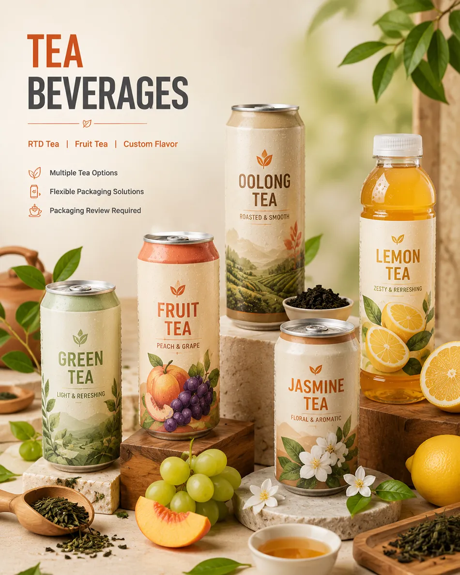 Ready-to-drink tea and fruit tea beverages for private label projects