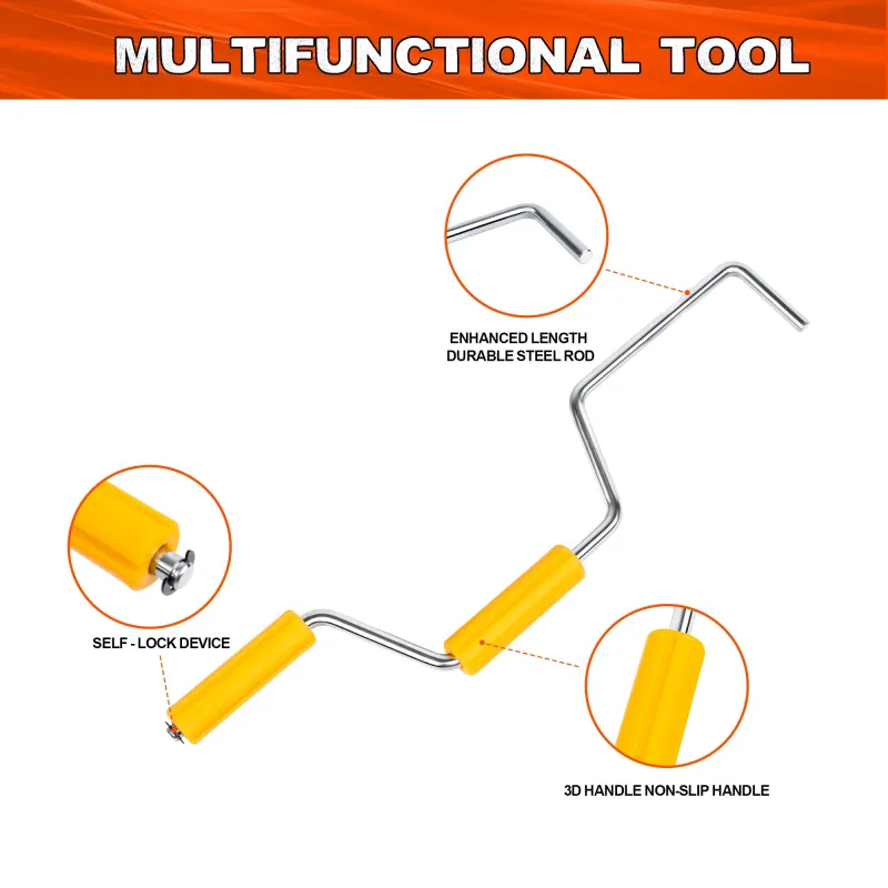 Mimanchi Portable Strap Winder Flatbed Winch Strap - Winder Ratchet Strap Roller for Truckers Cargo Straps - Tie Down Ratchet Strap for Truck Trailers, Vans, Docks(yellow)