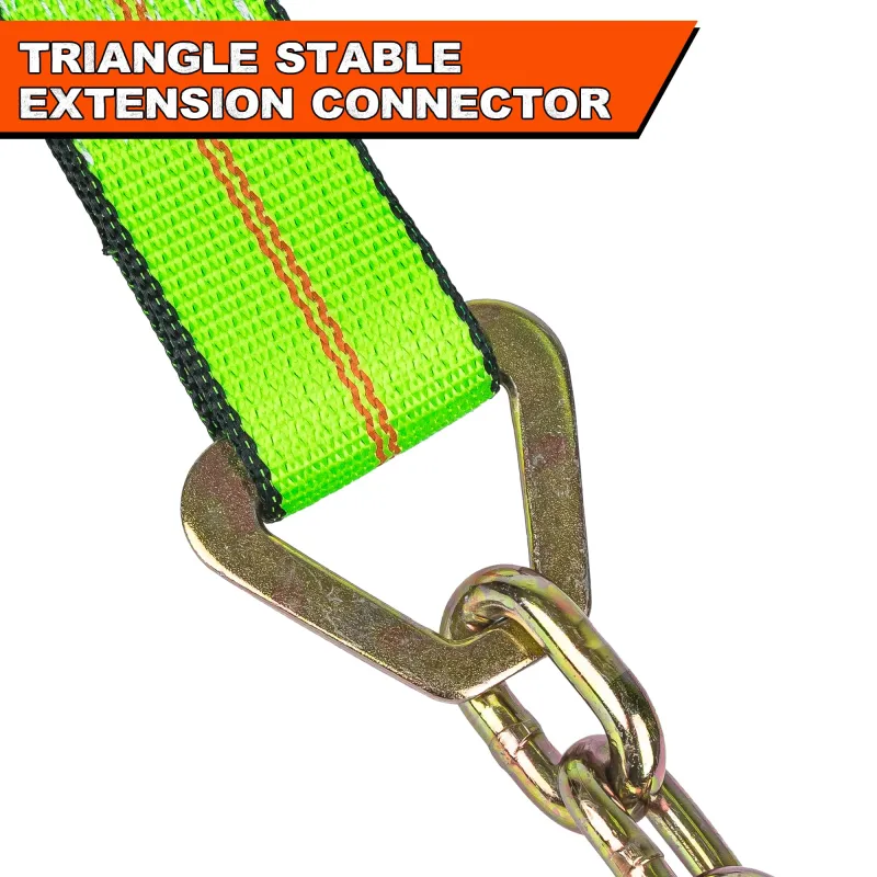 Mimanchi  2" x 27' Ratchet Straps with Chain Extension and Grab Hooks,Heavy-Duty Tie Down Straps 3,333 lbs Working Load Limit and 10,000 lbs Break Strength for Cargo Straps for Secure Transport  2Pack