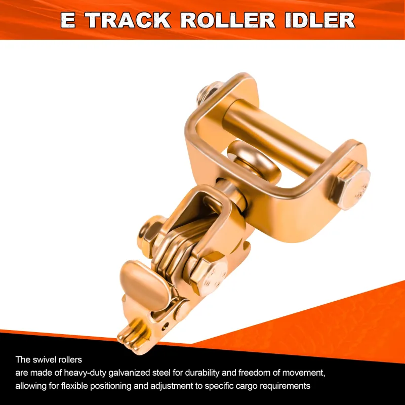 MIMANCHI E-Track Roller Idler Swivel Anchors Fitting,4 Pack,Heavy-Duty E Track Accessories,Wheel Straps,Tie-Down Anchors on E Track Strap for Trailers, ATV, UTV, Car