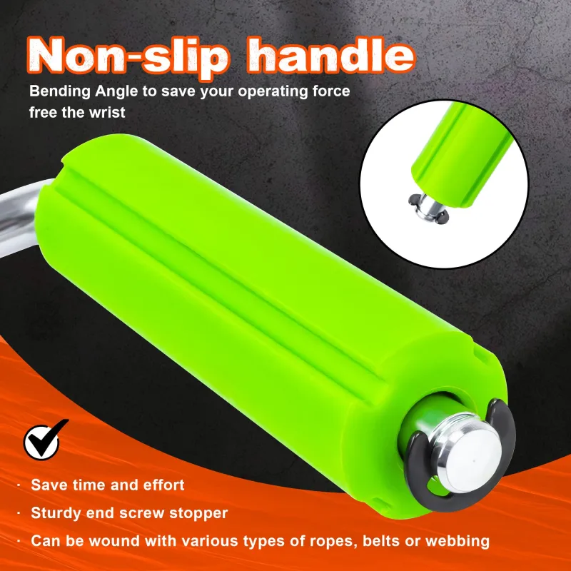Mimanchi portable strap winder Flatbed winch strap - winder ratchet strap roller for truckers Cargo Straps - Tie Down Ratchet Strap for Truck Trailers, Vans, Docks (green)