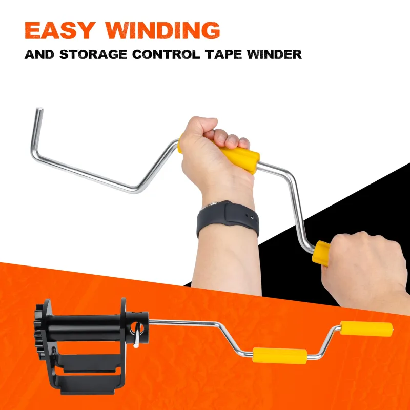 Mimanchi Portable Strap Winder Flatbed Winch Strap - Winder Ratchet Strap Roller for Truckers Cargo Straps - Tie Down Ratchet Strap for Truck Trailers, Vans, Docks(yellow)