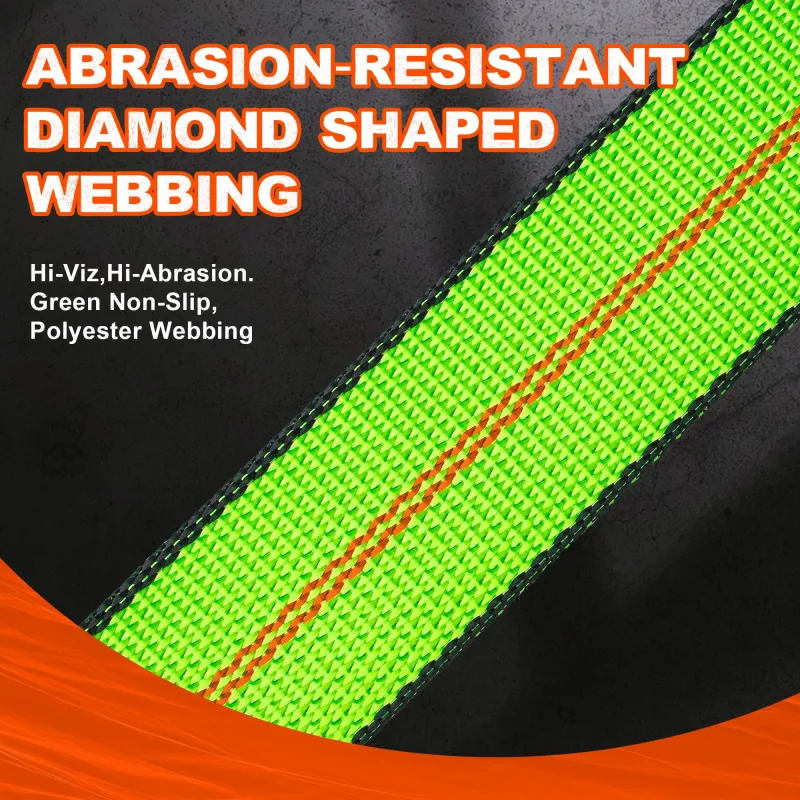Mimanchi  2" x 27' Ratchet Straps with Chain Extension and Grab Hooks,Heavy-Duty Tie Down Straps 3,333 lbs Working Load Limit and 10,000 lbs Break Strength for Cargo Straps for Secure Transport  2Pack