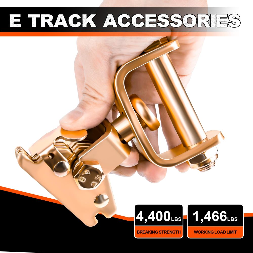 MIMANCHI E-Track Roller Idler Swivel Anchors Fitting,4 Pack,Heavy-Duty E Track Accessories,Wheel Straps,Tie-Down Anchors on E Track Strap for Trailers, ATV, UTV, Car