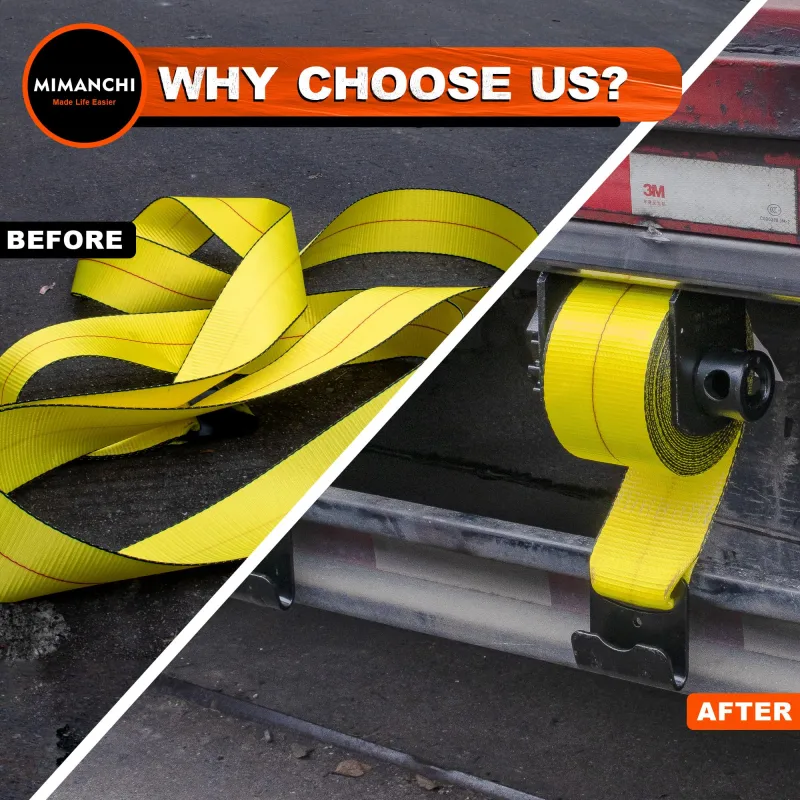 Mimanchi portable strap winder Flatbed winch strap - winder ratchet strap roller for truckers Cargo Straps - Tie Down Ratchet Strap for Truck Trailers, Vans, Docks (green)