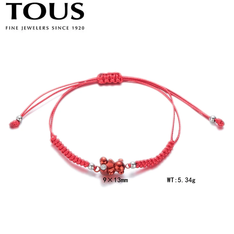 Fashion Steel TOUS Bear Rope Bracelet Jewelry