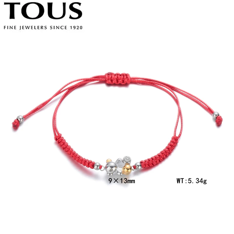 Fashion Steel TOUS Bear Rope Bracelet Jewelry