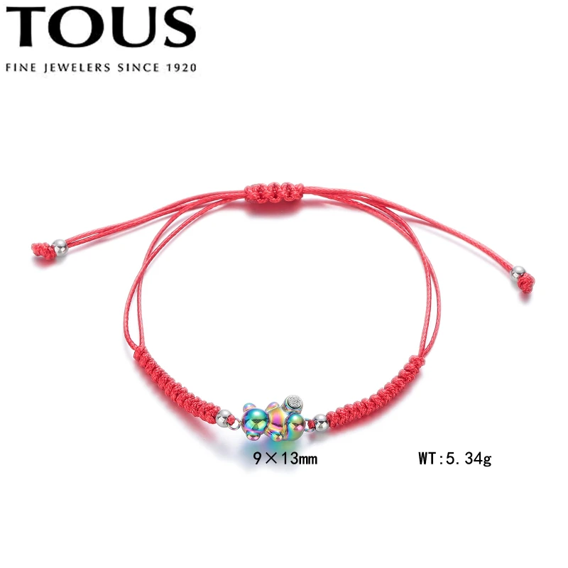 Fashion Steel TOUS Bear Rope Bracelet Jewelry