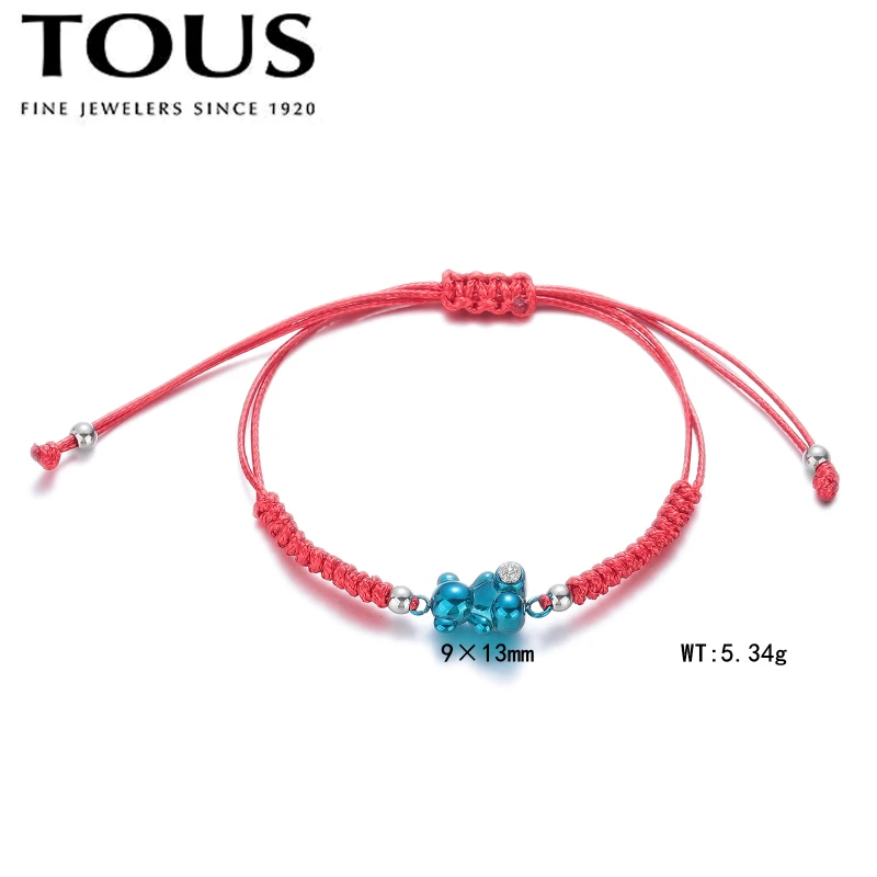 Fashion Steel TOUS Bear Rope Bracelet Jewelry