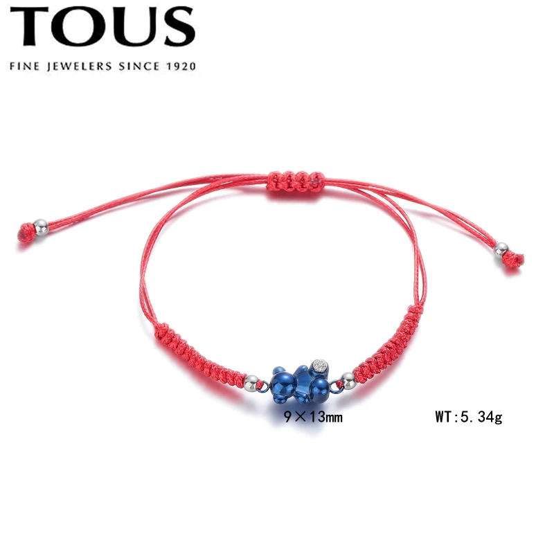 Fashion Steel TOUS Bear Rope Bracelet Jewelry