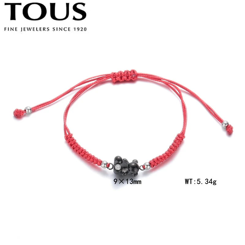 Fashion Steel TOUS Bear Rope Bracelet Jewelry