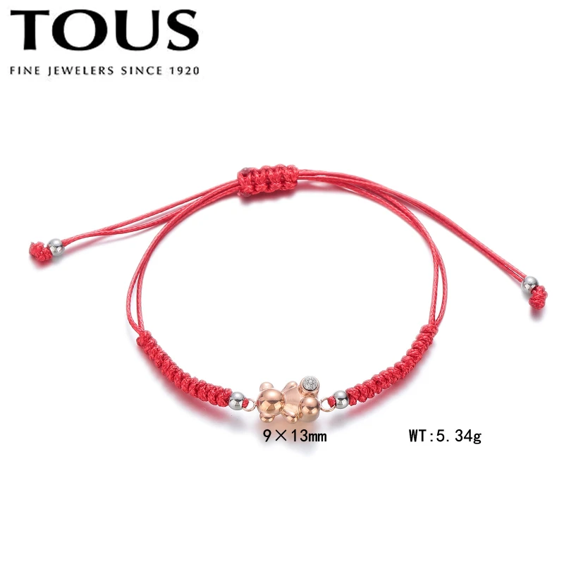 Fashion Steel TOUS Bear Rope Bracelet Jewelry