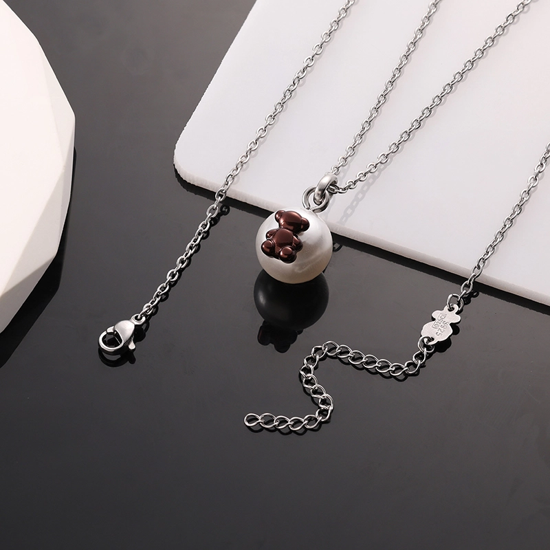 Fashion Steel TOUS Bear Bead Necklace Pendant Jewelry