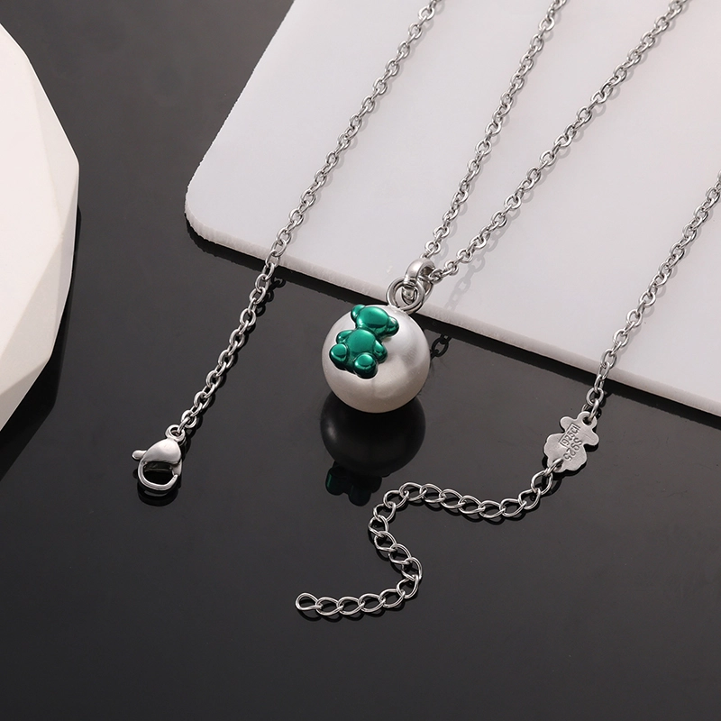 Fashion Steel TOUS Bear Bead Necklace Pendant Jewelry