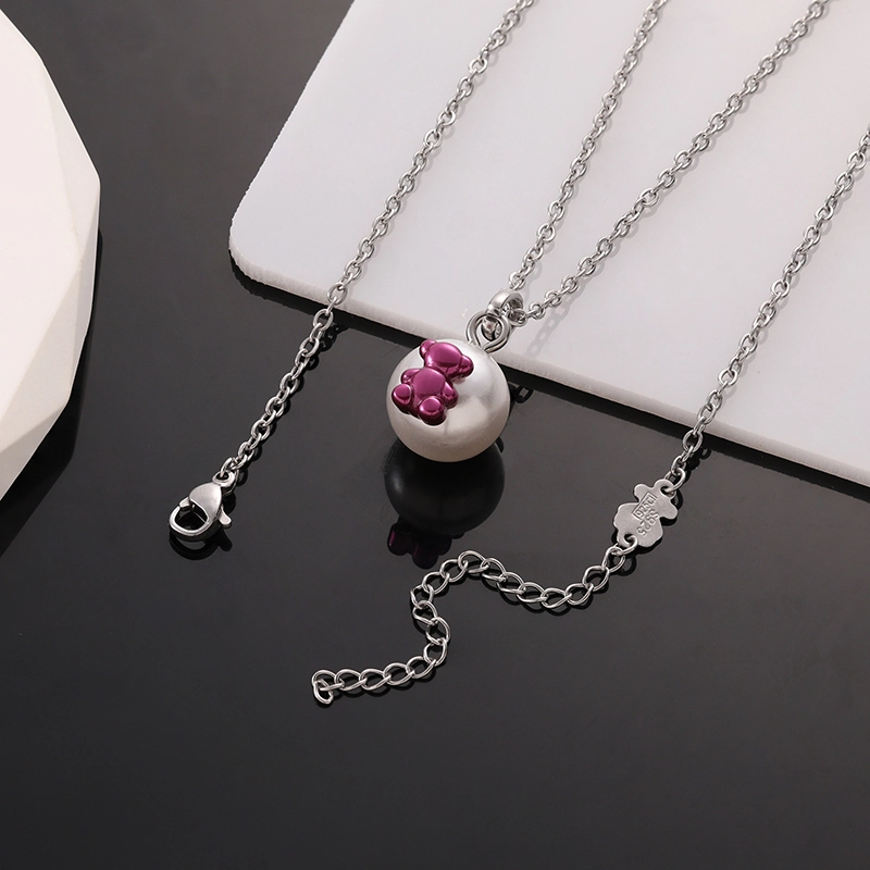 Fashion Steel TOUS Bear Bead Necklace Pendant Jewelry