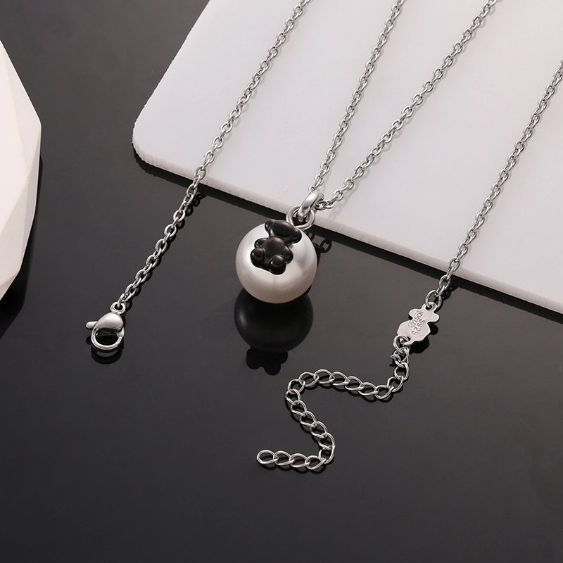 Fashion Steel TOUS Bear Bead Necklace Pendant Jewelry