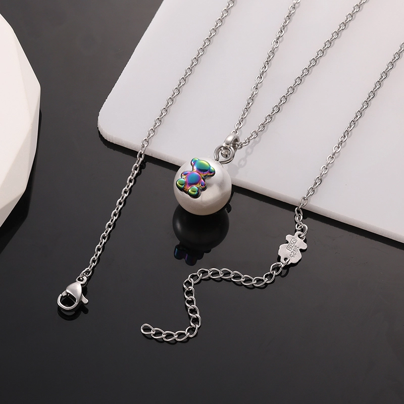 Fashion Steel TOUS Bear Bead Necklace Pendant Jewelry