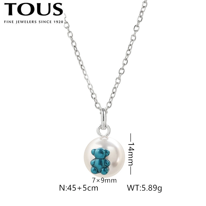 Fashion Steel TOUS Bear Bead Necklace Pendant Jewelry