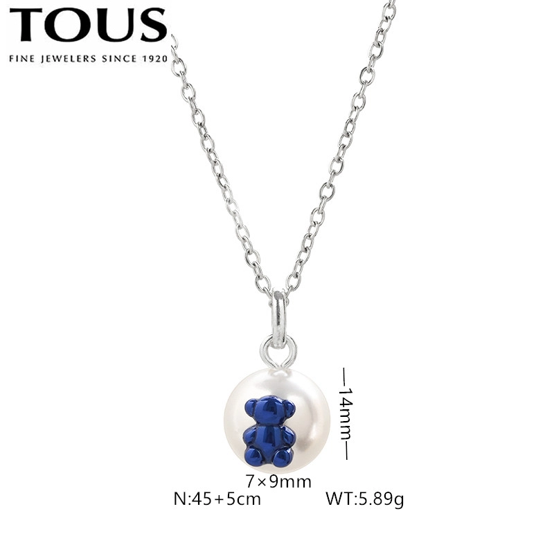 Fashion Steel TOUS Bear Bead Necklace Pendant Jewelry