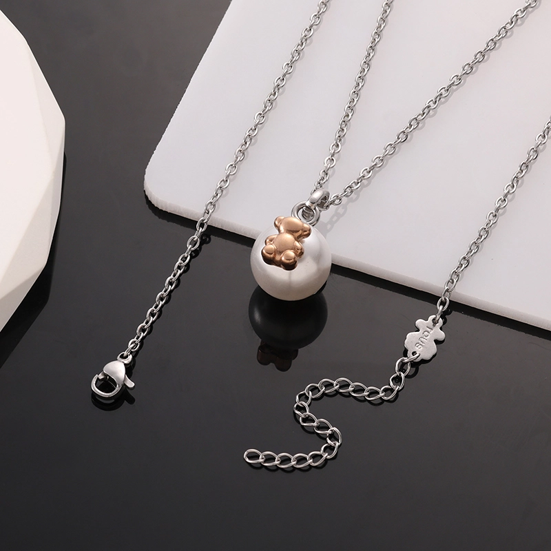 Fashion Steel TOUS Bear Bead Necklace Pendant Jewelry