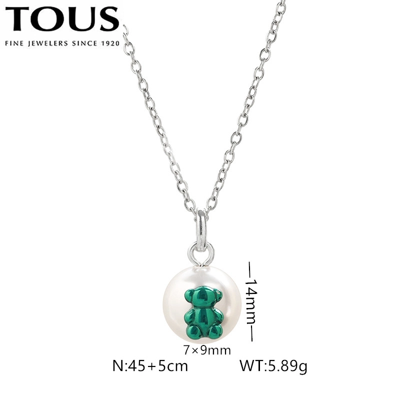 Fashion Steel TOUS Bear Bead Necklace Pendant Jewelry