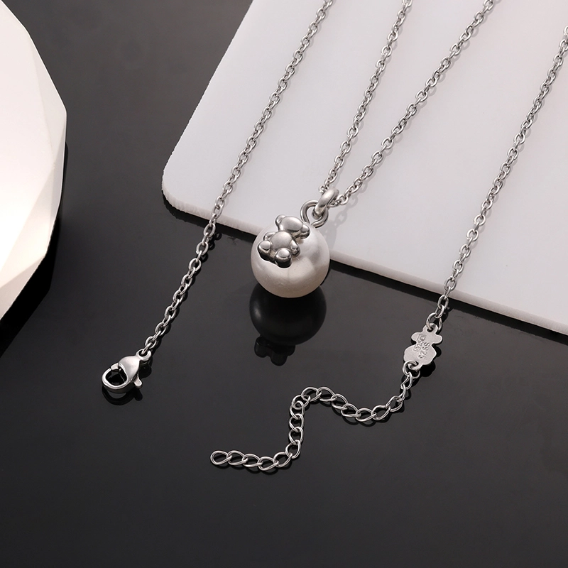 Fashion Steel TOUS Bear Bead Necklace Pendant Jewelry