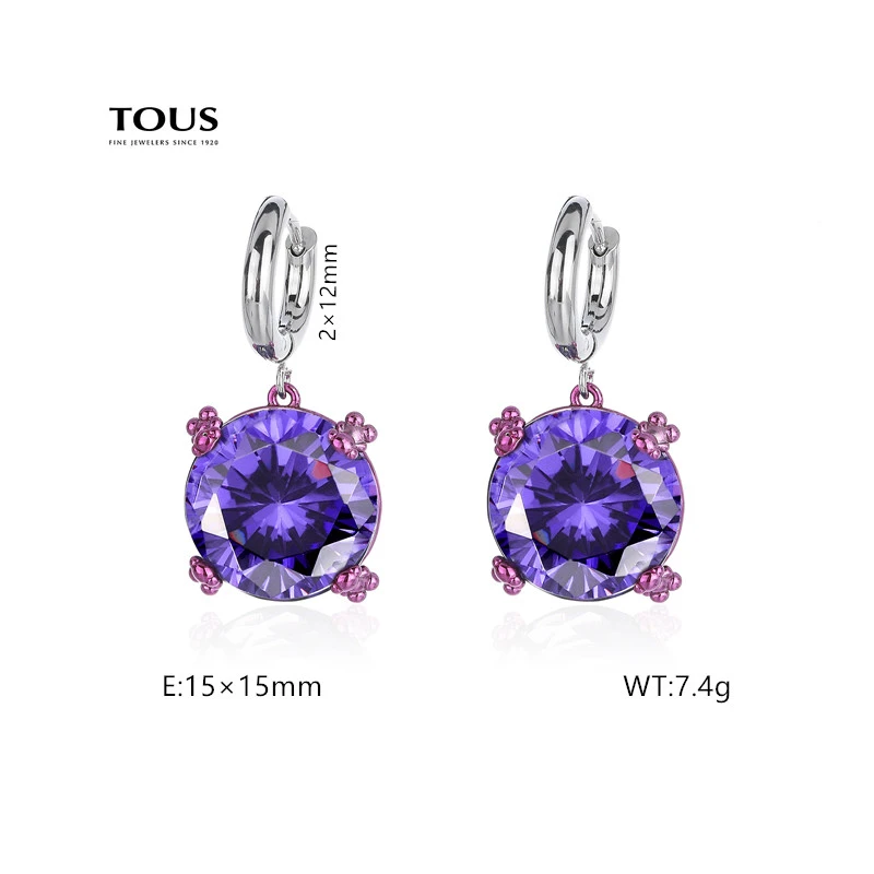 Hot Fashion Silver Gold Steel TOUS Bear Hoop Earrings Jewelry