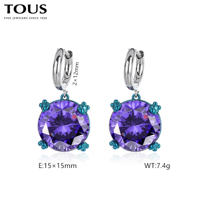 Hot Fashion Silver Gold Steel TOUS Bear Hoop Earrings Jewelry