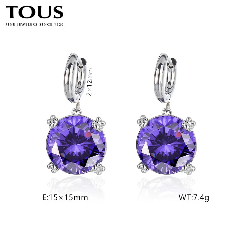 Hot Fashion Silver Gold Steel TOUS Bear Hoop Earrings Jewelry