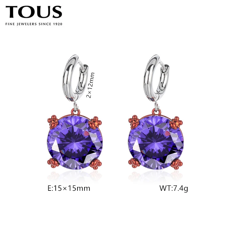 Hot Fashion Silver Gold Steel TOUS Bear Hoop Earrings Jewelry
