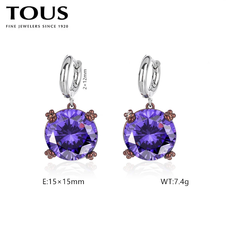 Hot Fashion Silver Gold Steel TOUS Bear Hoop Earrings Jewelry