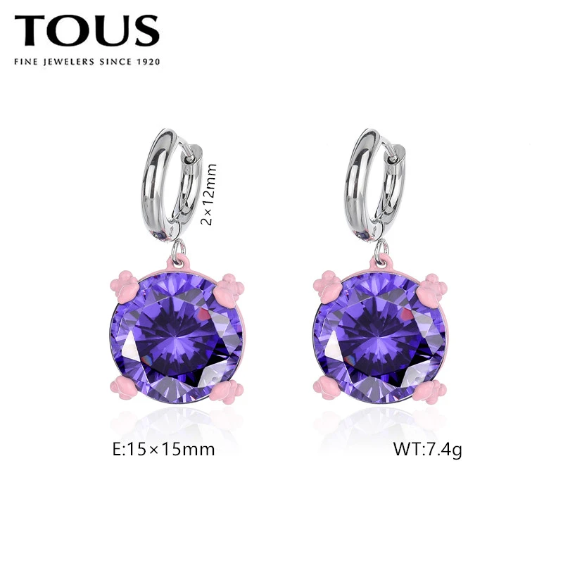 Hot Fashion Silver Gold Steel TOUS Bear Hoop Earrings Jewelry