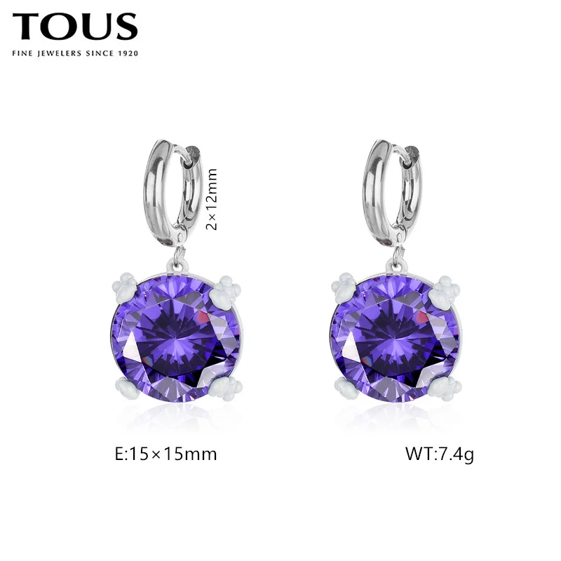Hot Fashion Silver Gold Steel TOUS Bear Hoop Earrings Jewelry