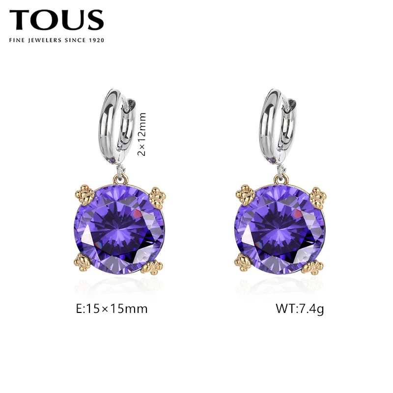 Hot Fashion Silver Gold Steel TOUS Bear Hoop Earrings Jewelry