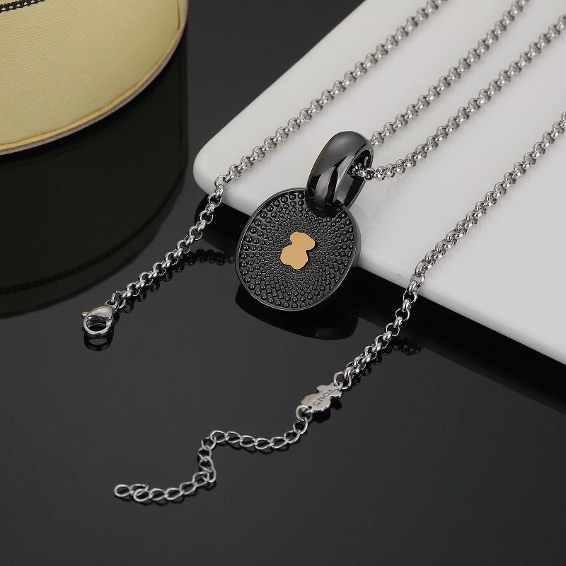 Fashion Women Men Silver Gold Steel TOUS Bear Blue Pink Pendant Necklace Jewelry