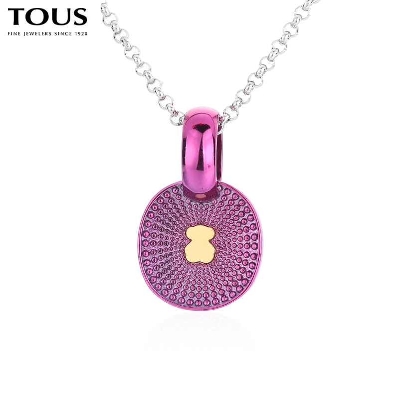 Fashion Women Men Silver Gold Steel TOUS Bear Blue Pink Pendant Necklace Jewelry