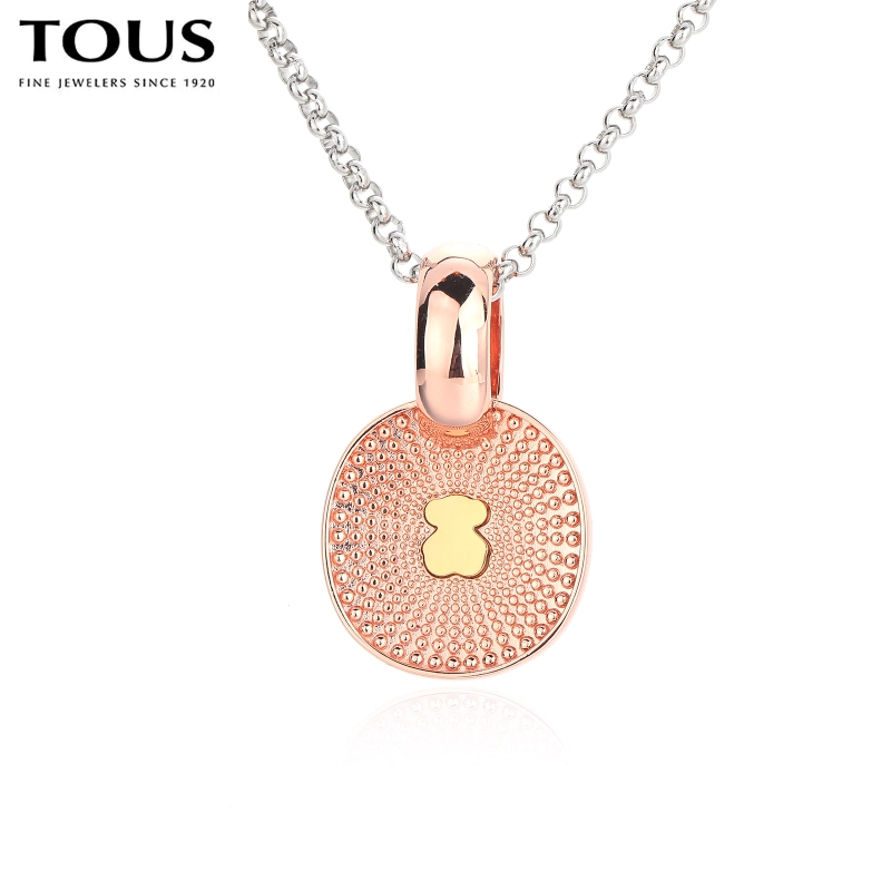 Fashion Women Men Silver Gold Steel TOUS Bear Blue Pink Pendant Necklace Jewelry