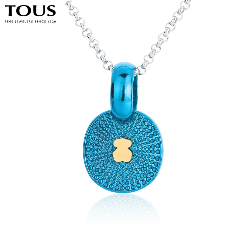 Fashion Women Men Silver Gold Steel TOUS Bear Blue Pink Pendant Necklace Jewelry