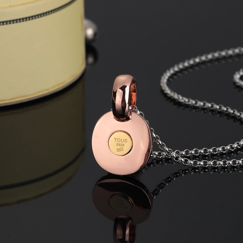 Fashion Women Men Silver Gold Steel TOUS Bear Blue Pink Pendant Necklace Jewelry