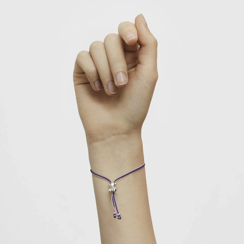 Fashion Women Men Silver Gold Steel  Letter TOUS Bear Blue Brown Weave Rope Bracelet Jewelry