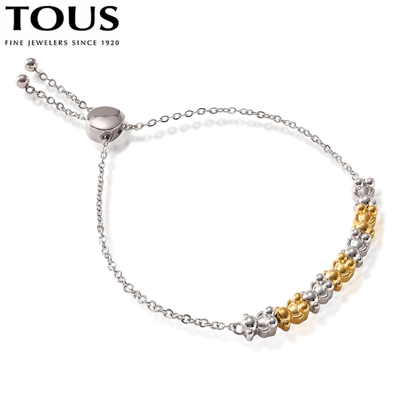 Fashion Women Men Silver Rose Gold Steel Letter TOUS Bear Span Chain Bracelet Pulsera Jewelry